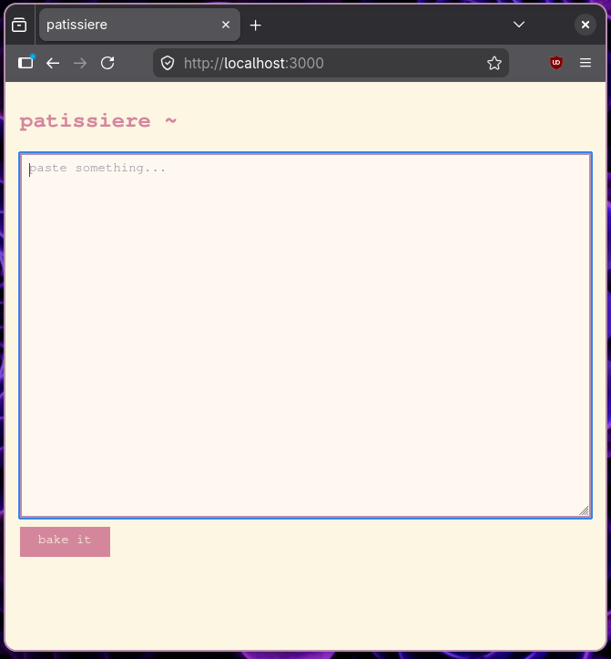 firefox showing patissiere